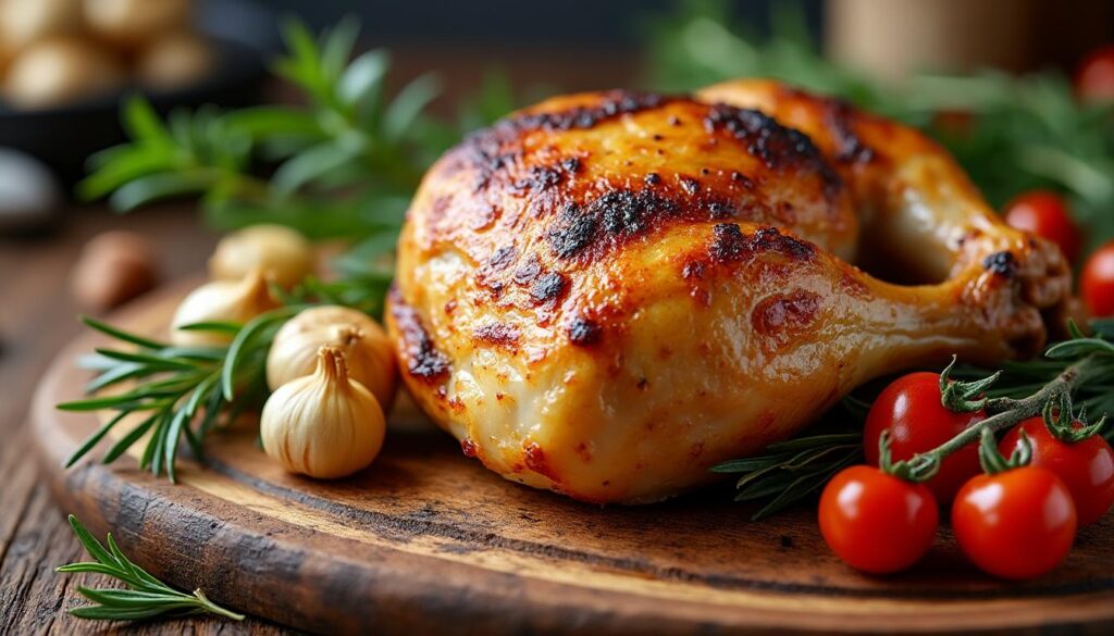 découvrez une recette facile et rapide de cuisse de poulet au four, croustillante à souhait, pour un repas savoureux et gourmand en un rien de temps.