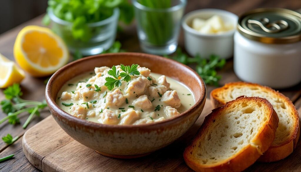 découvrez une recette facile et rapide de rillettes de thon au fromage blanc, parfaite pour un apéritif savoureux et léger.