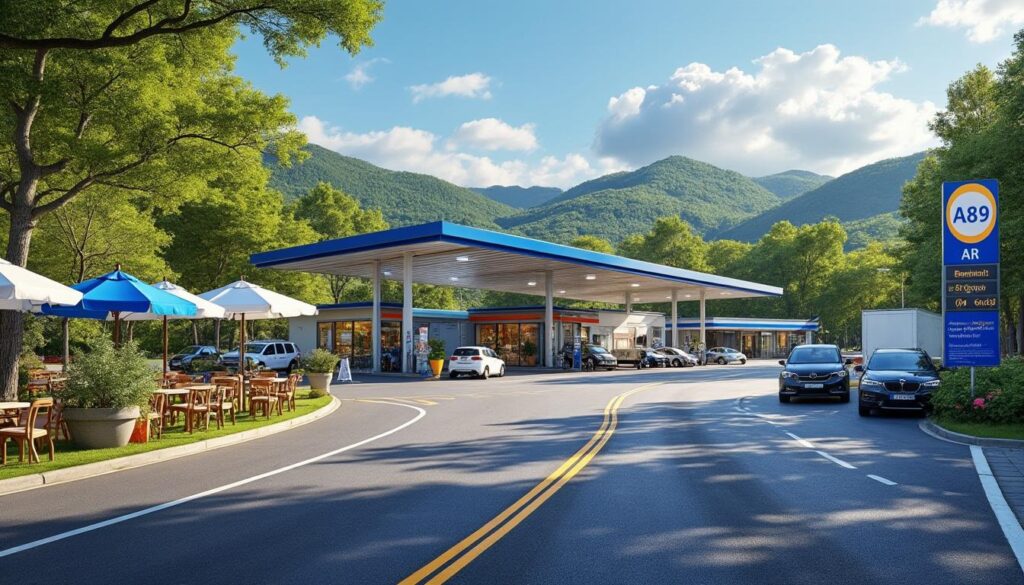 découvrez l'aire du haut forez sud sur l'a89, avec ses services complets, restaurants variés et station pour un arrêt confortable lors de votre voyage.