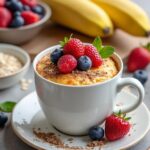 découvrez une recette facile et rapide de cake mug healthy, léger et délicieux, préparé au micro-ondes en quelques minutes.