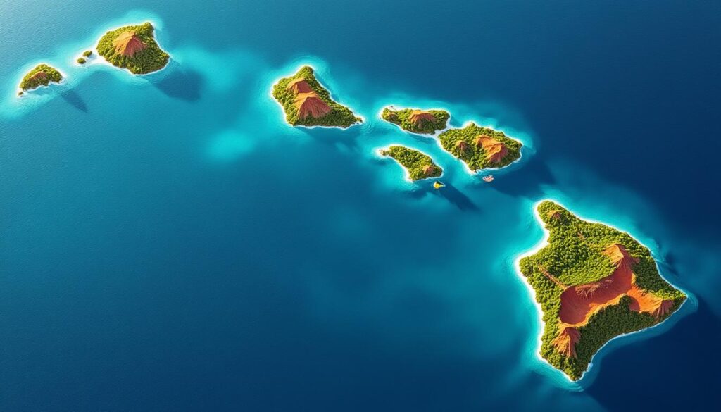 découvrez la carte du monde d'hawaï avec la localisation précise des îles, leurs caractéristiques principales et des informations clés pour mieux connaître cet archipel unique.