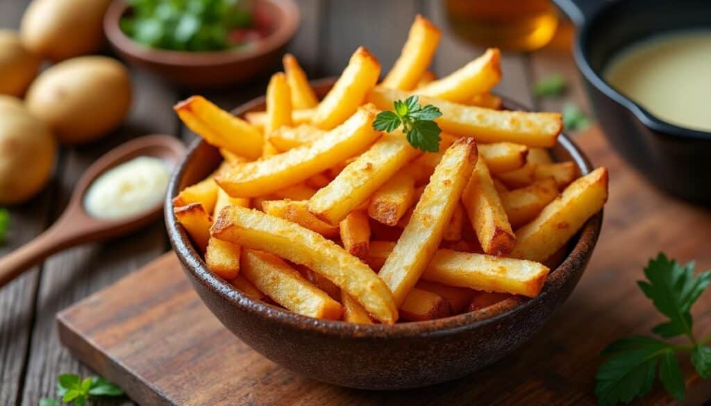 découvrez la recette traditionnelle des frites à la graisse de bœuf et nos conseils pour des frites croustillantes et savoureuses à souhait.
