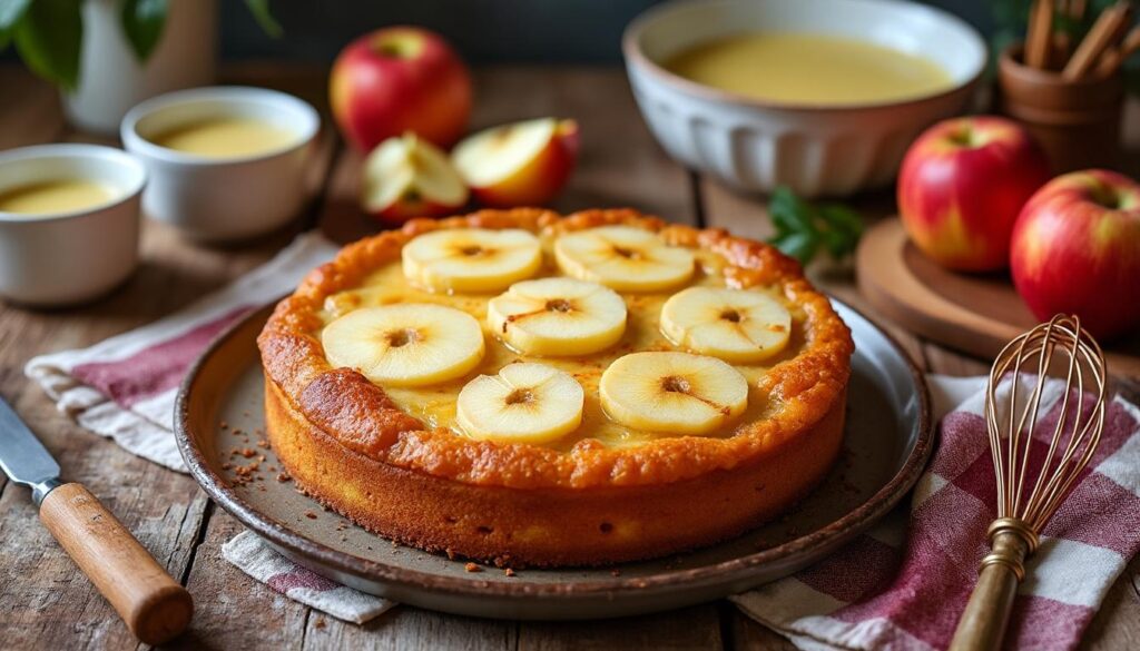 découvrez la recette facile et gourmande du gâteau flan aux pommes de ma grand-mère, un dessert traditionnel qui ravira toute la famille avec ses saveurs authentiques.