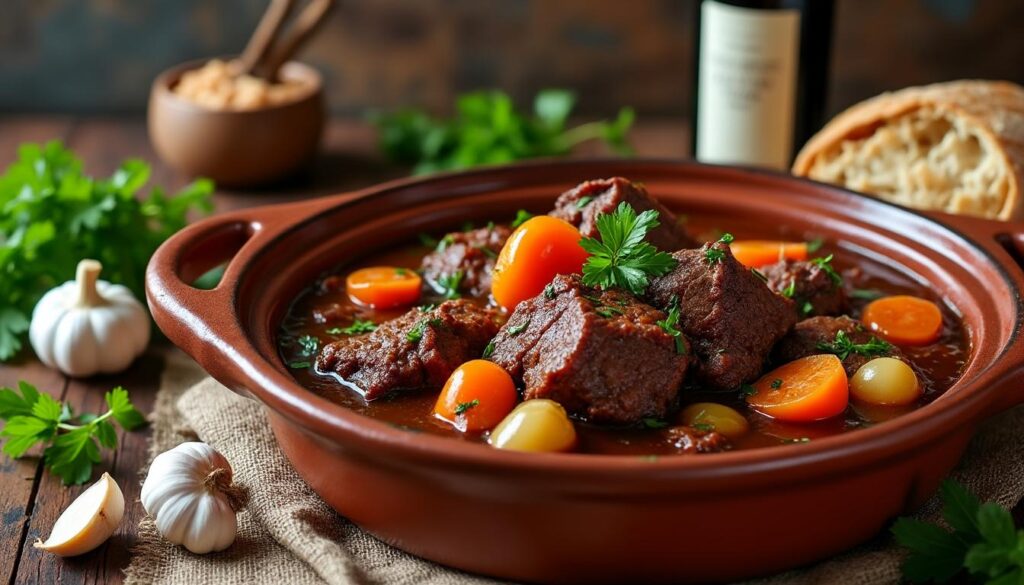 découvrez la recette traditionnelle du rabo de toro, un ragoût andalou savoureux à base de queue de taureau mijotée lentement pour des saveurs riches et authentiques.