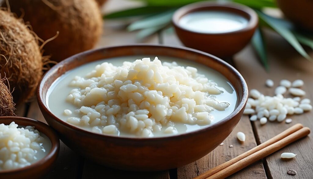 découvrez une recette simple et savoureuse de lait de coco et riz, parfaite pour un dessert ou un accompagnement exotique, facile à préparer chez vous.