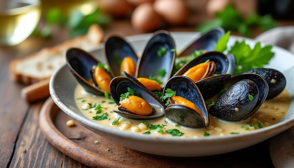 découvrez une recette facile de moules à la crème au vin blanc et échalotes, parfaite pour un repas savoureux et rapide à préparer.