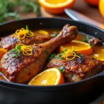 découvrez une recette facile et rapide de canard à l'orange en cocotte, idéale pour un repas savoureux et gourmand en toute simplicité.