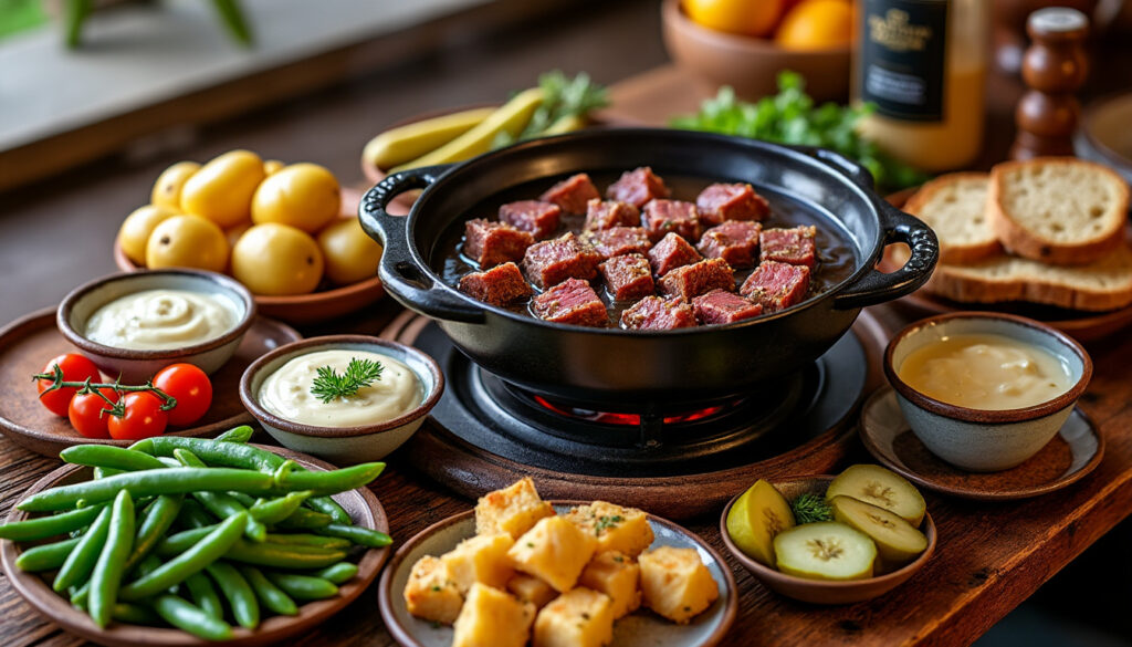 découvrez des idées simples et savoureuses pour accompagner votre fondue bourguignonne et sublimer ce plat convivial en toute simplicité.