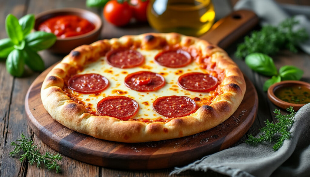 découvrez notre recette facile et rapide de pizza à la salami pour un délicieux repas prêt en un rien de temps.