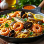 découvrez notre recette facile et rapide de fideuà catalane aux fruits de mer, un plat savoureux typique de la méditerranée à préparer en un rien de temps.