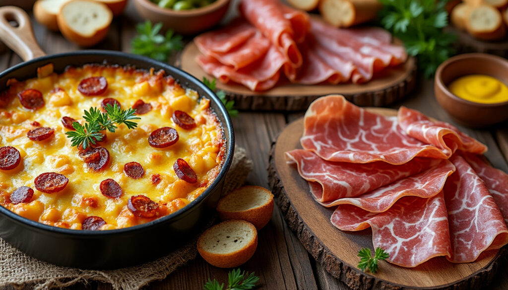 découvrez des idées savoureuses et simples pour accompagner votre tartiflette avec de la charcuterie, afin de régaler vos papilles en toute convivialité.