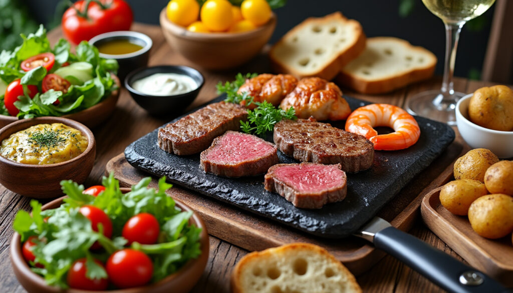 découvrez des idées faciles et savoureuses pour accompagner votre pierrade et sublimer vos repas conviviaux.