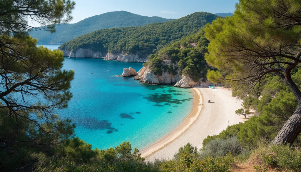 découvrez la plage de halikounas à corfou, un lieu sauvage où la nature est préservée, idéal pour les amoureux de paysages authentiques et de tranquillité.