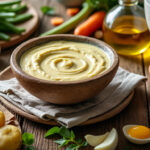 découvrez la recette de l’aïoli de grand-mère, une sauce provençale traditionnelle, généreuse et savoureuse, préparée avec des ingrédients simples.